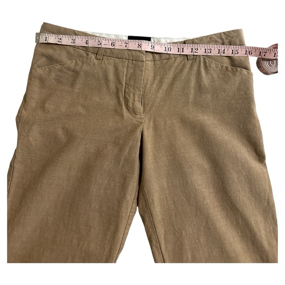 The Limited Tan Straight Leg Pants Cotton Twill - Picture 2 of 7